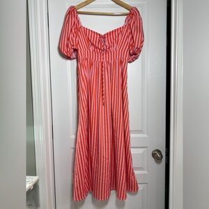Buddy Love Pink and Red Striped Dress